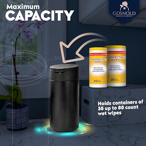 Miniatura 3 de Recipiente decorativo de almacenamiento de toallitas dispensador de toallitas recargable para cocina, baño, aula, oficina. Tapa antideslizante con