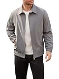 Lightweight Jackets for Men Casual Windbreaker Stylish Light Fall Spring Golf Work Business and Casual lapel Coat