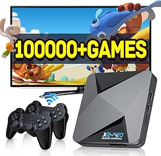 Kinhank Super Console X2 Pro with 100,000+ Classic Games,256G Retro Gaming Consoles Compatible with 60+ emulators, S902X2 Chip, Three Systems in One, Include Remote, Wireless Controllers