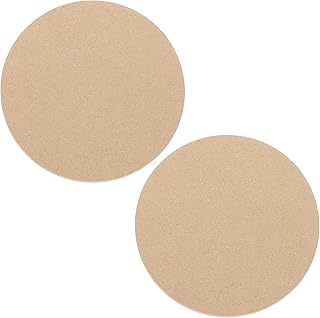 PATIKIL 2 Pack 5" 127mm OD Ceramic Drying Slab, 8mm 1/3" Thick Round Clay Wedging Board Sculpture Base Plate Pottery Wheel Bats Without Holes, Sand Table Baking Model Bottom Block
