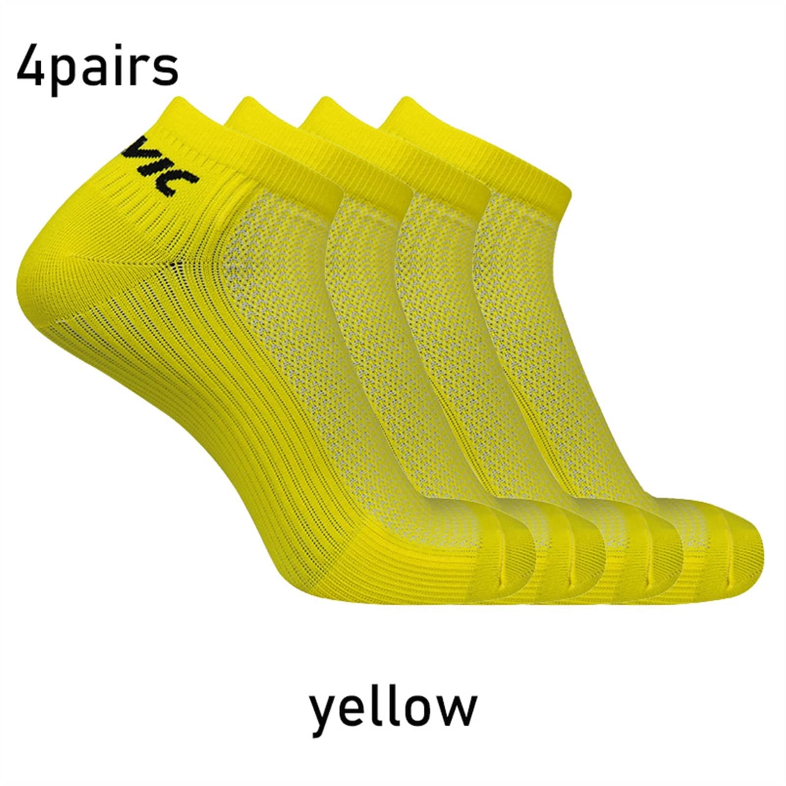 4 Pares de Equipo Ciclismo Calcetines Deportivos Hombres y Mujeres Bicicleta al Aire Libre Correr Calcetines de Carreras cómodas Calcetines Transpirables