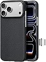 pitaka for iPhone 17 Pro Max Case 6.9" with Camera Control Button, Compatible with MagSafe, Ultra-Slim Case with Caseless Touch Feeling, 600D Aramid Fiber Woven, Black/Grey(Twill)