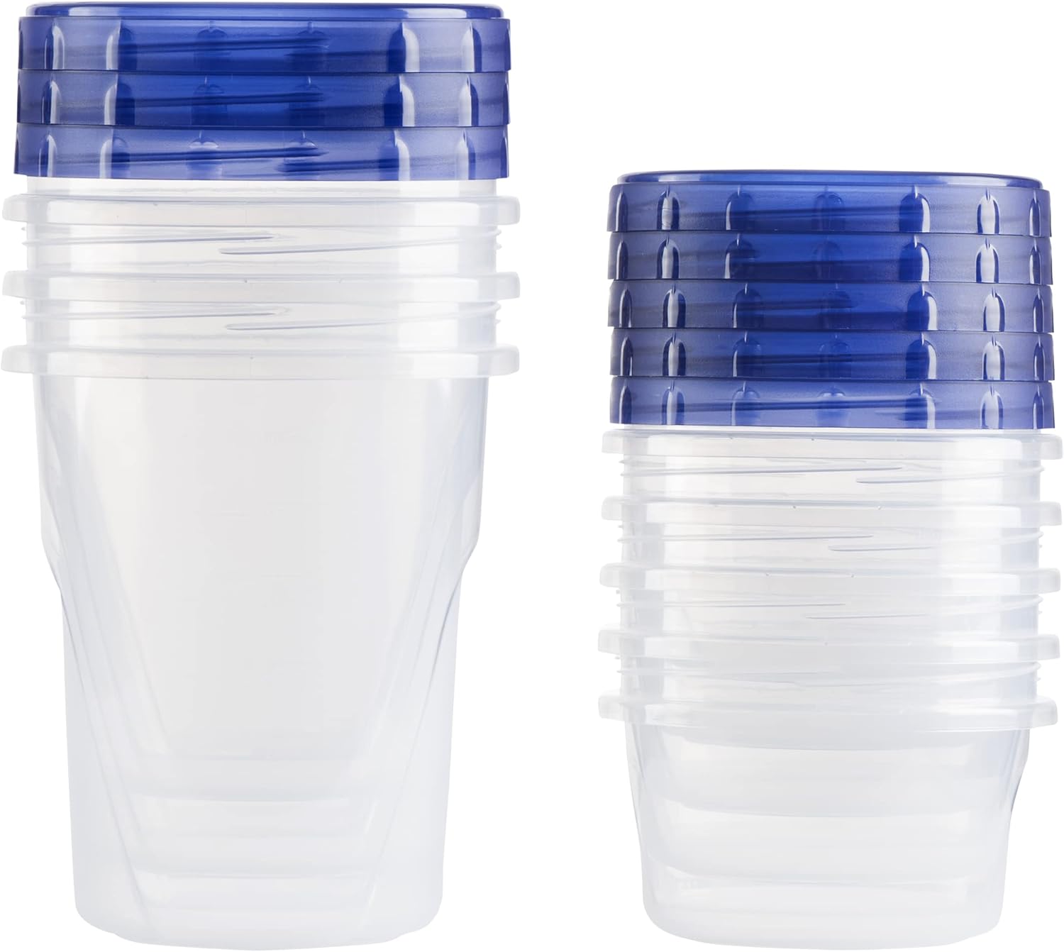 AQUA BLUE Twist Top Food Storage Deli Containers 16oz, 32oz