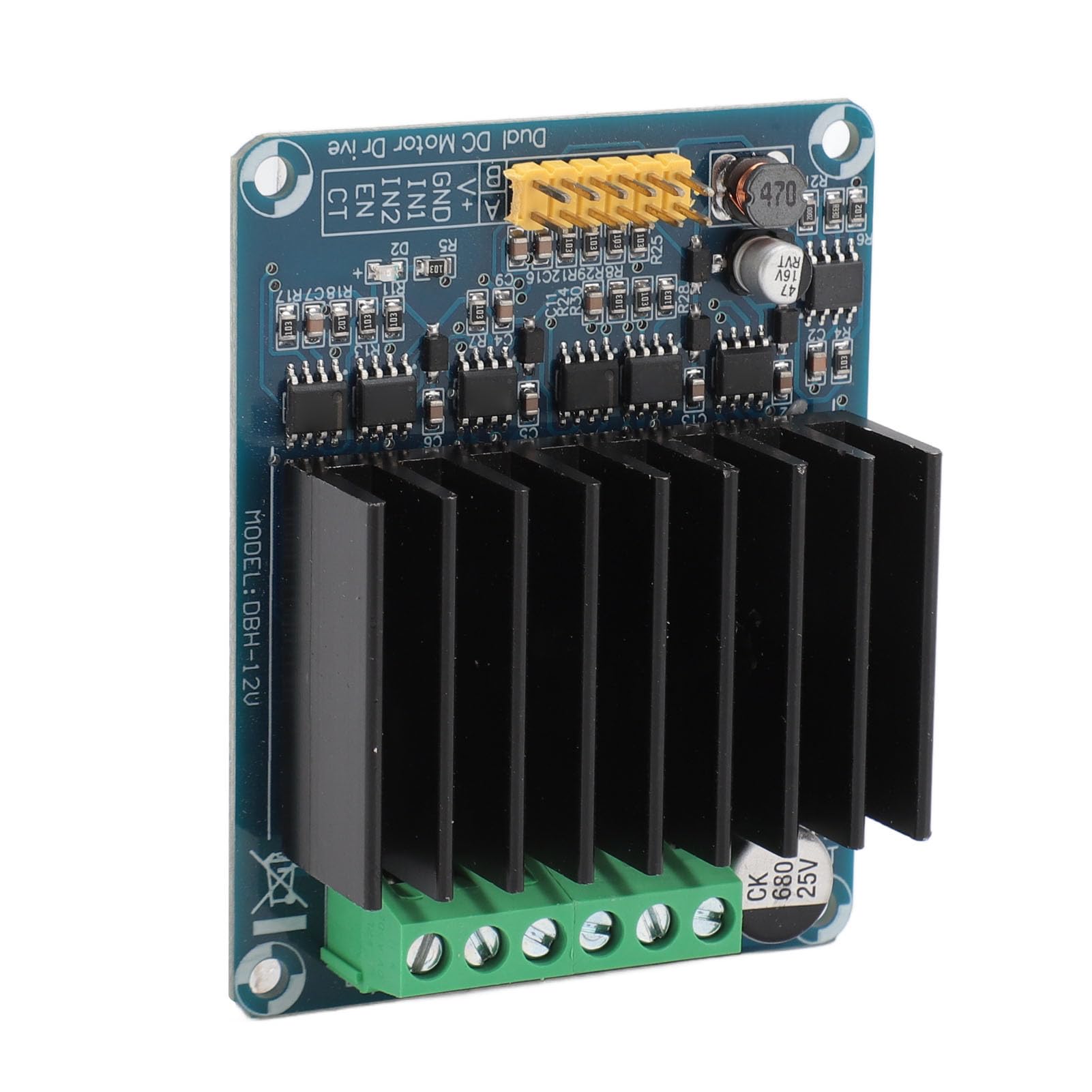 Módulo del conductor del motor 0 30a Puente H de doble canal H, Control de velocidad PWM reversible DCC de motor DC, DC5 12V, control de motor eficiente para varias aplicaciones