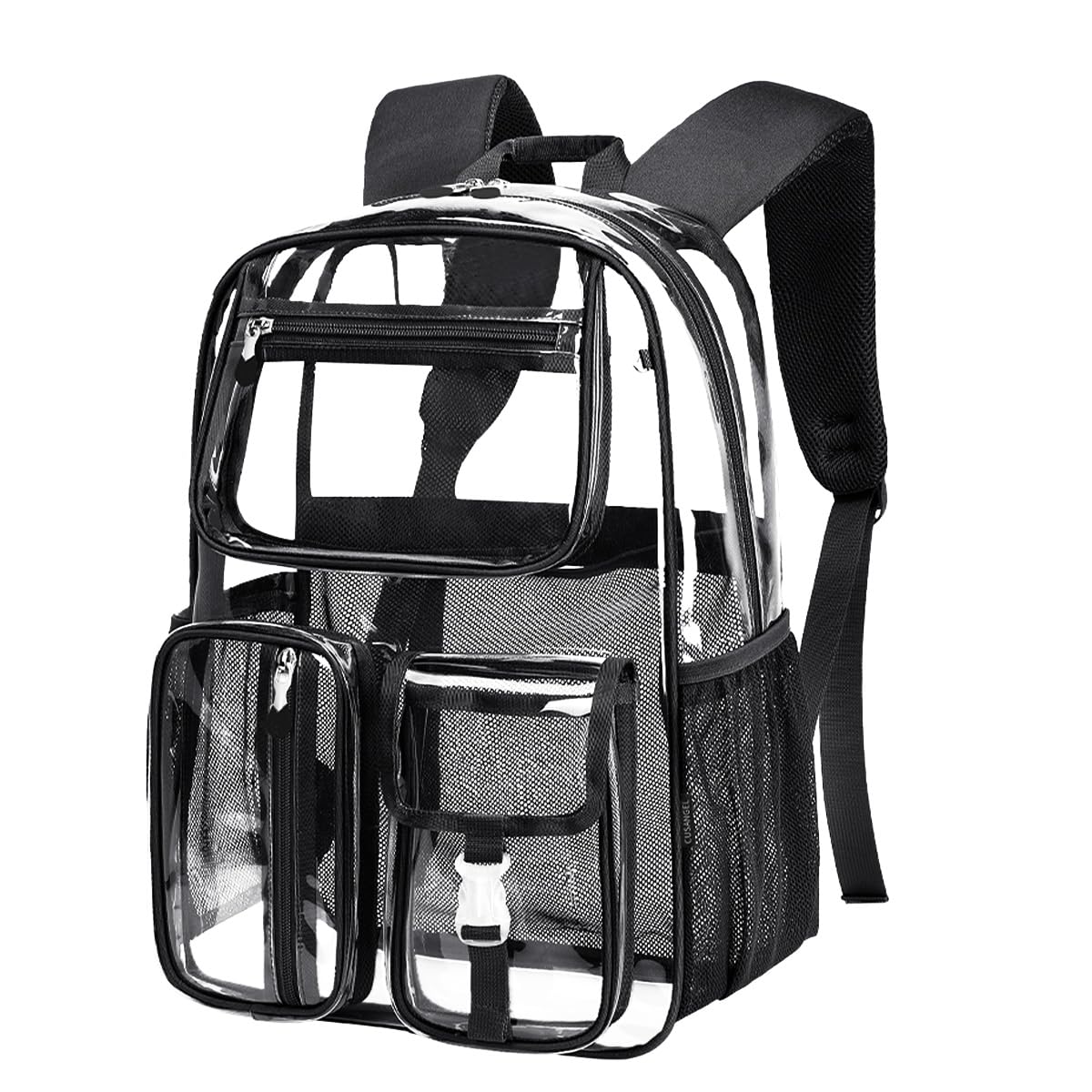 Cusangel Clear Backpack for Stadium Events,16 inch TPU See Through Backpack Sports approved,Heavy Duty Large Capacity, for 7Age+ student,group