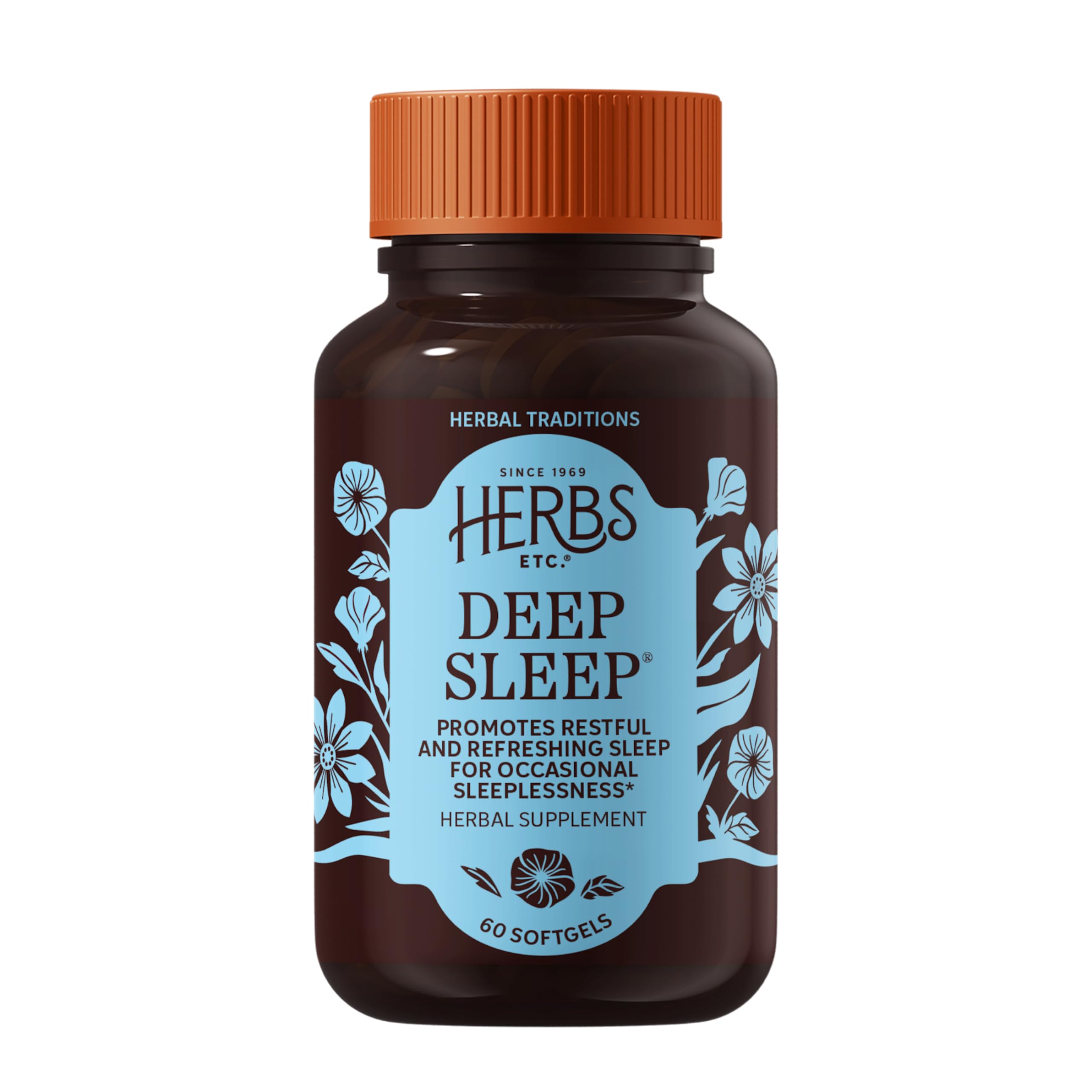 Deep Sleep Softgels - Herbal Sleep Support Supplement - Rest & Calming Support with Passionflower, Chamomile & Lemon Balm - 60 Softgels (60 Servings)