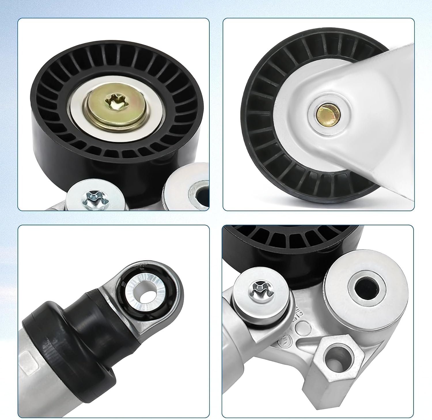 1 Pcs Engine Belt Tensioner Pulley Assembly Fit for Mazda 3 2004-2018 for Mazda 3 SPORT 2009-2018 Replace PE7W-15-980