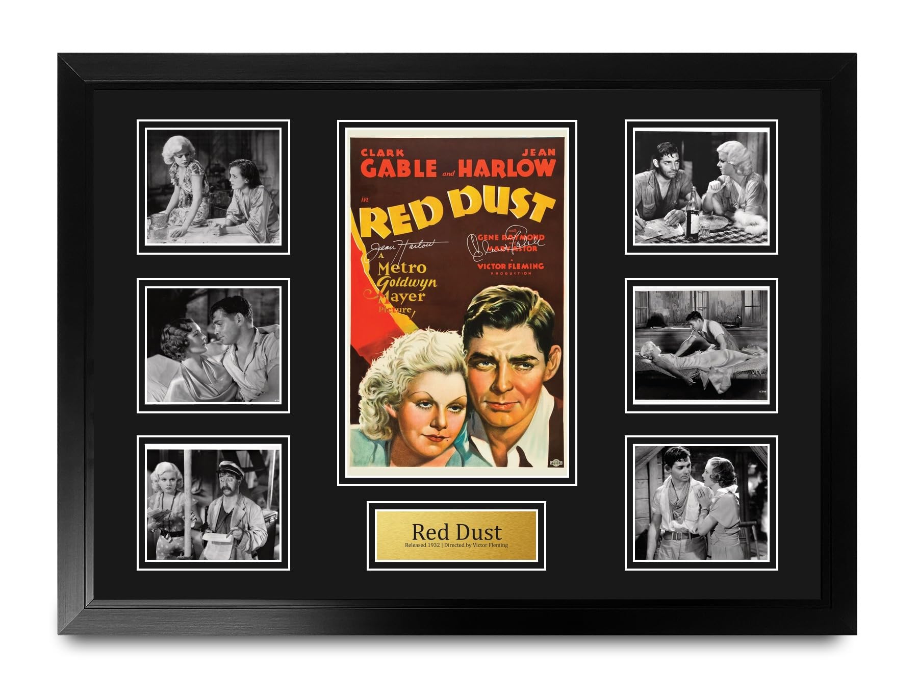 HWC Trading Red Dust Podpisany Plakat Filmowy A2 Deluxe w Ramie