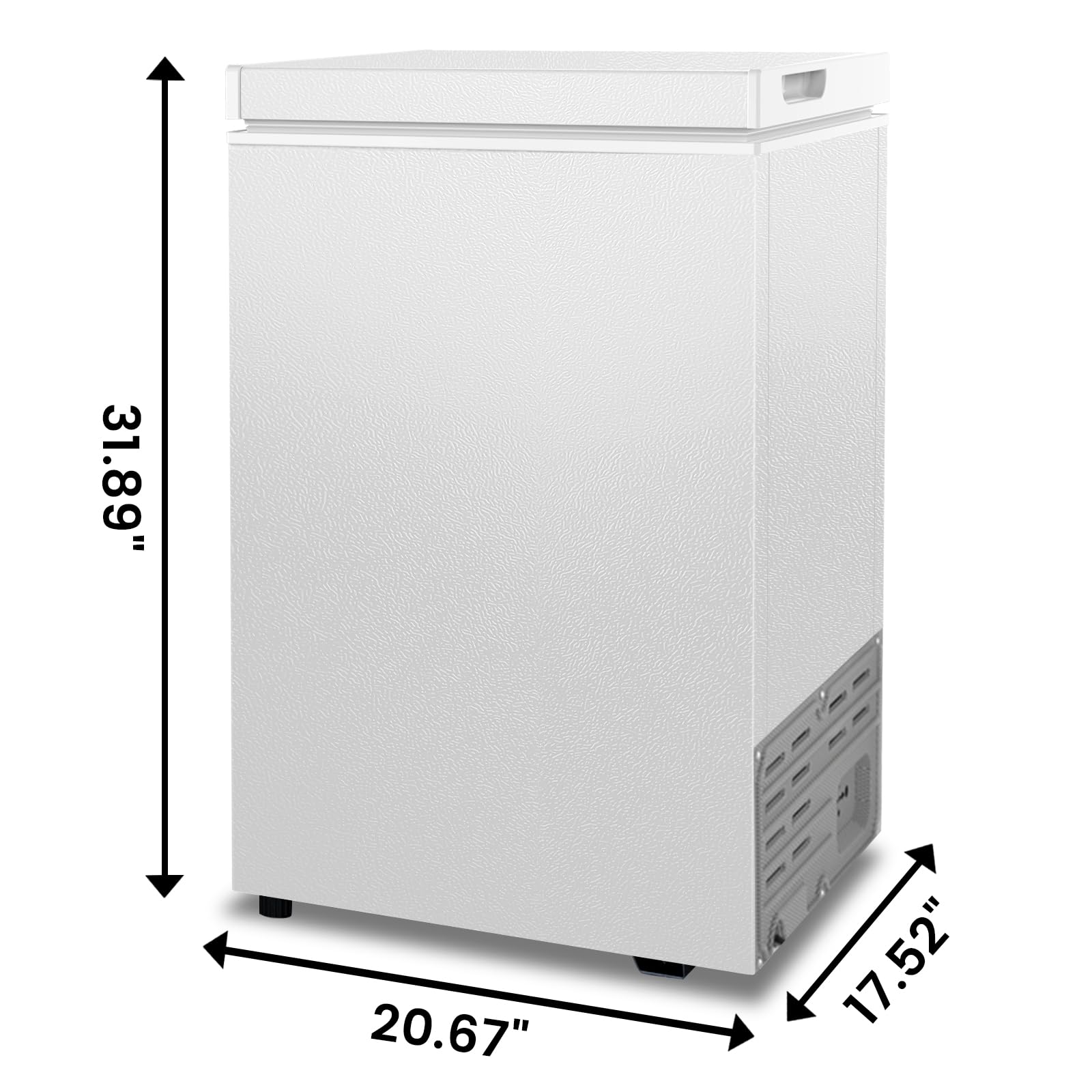 Cowsar Deep Freezer 3.5 Cu.Ft Chest Freezers With 2 Removable Baskets, Top Open Door Compact Congelador, Adjustable 7 Temperature Control For Kitchen, Office, Dorm Apartment, Garage, Commercial on Fridge.com - View 5