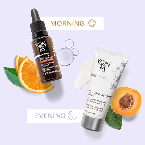 Miniatura 9 de Yon-Ka - Limpiador facial de gel de tamaño viaje, lavado facial suave y removedor de maquillaje con Yon-Ka Glyconight 10% Peel Masque tamaño de