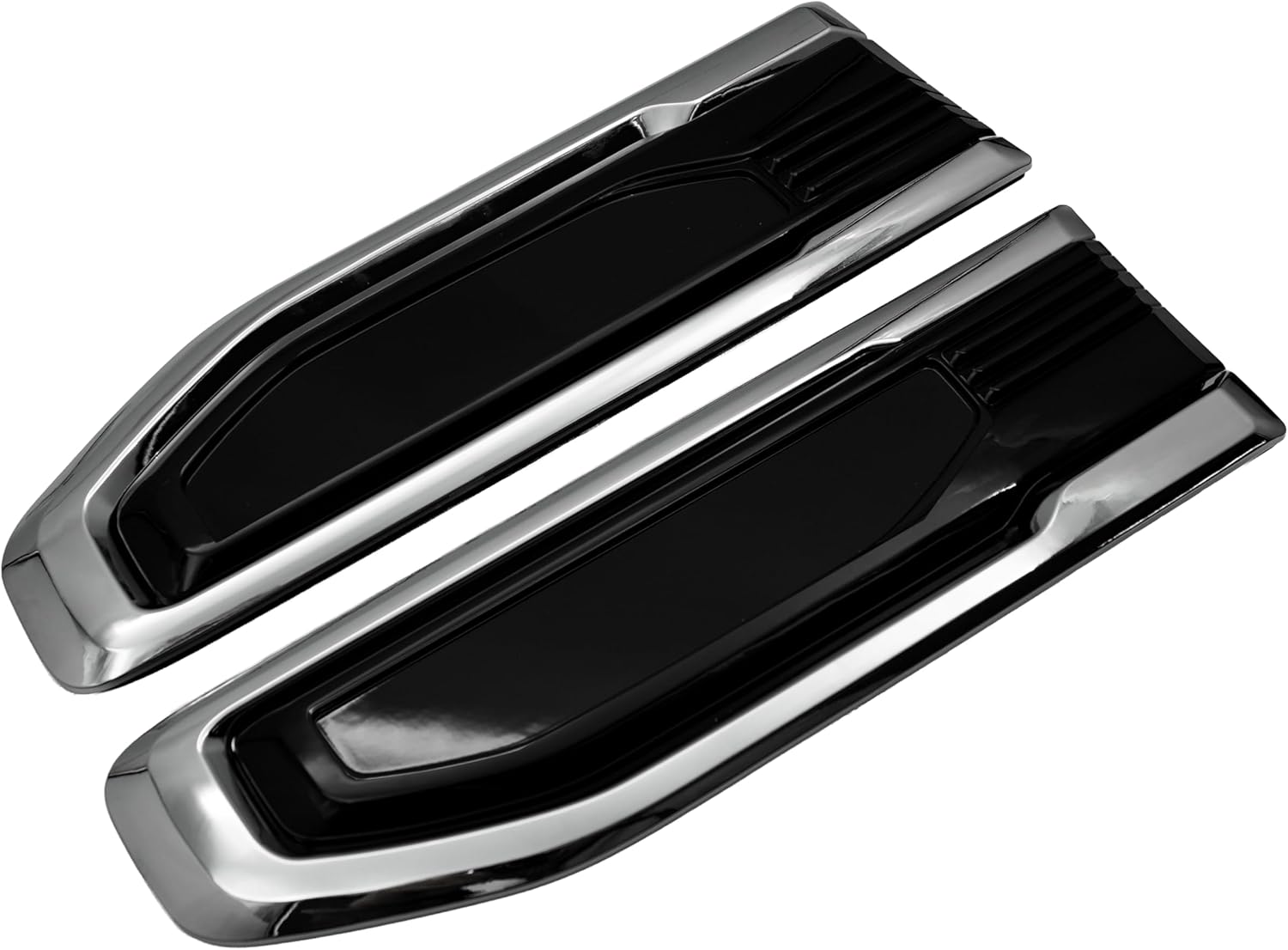 Pair Set Duramax Turbo die-sel Fender Vent Emblem Badge Nameplate Kit Replacement for 2019-2025 Sierra 1500 86532094 (Black Silver)