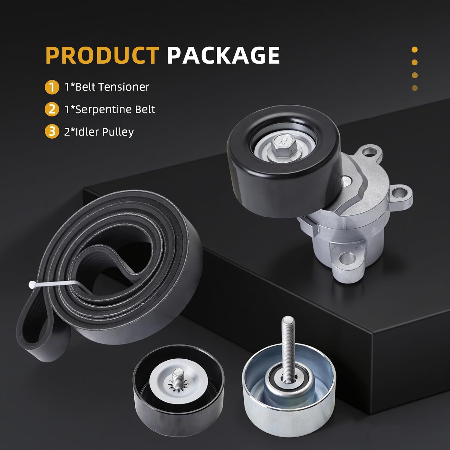 Serpentine Belt Tensioner Idler Pulley Kit #90K-39155 39155 36357