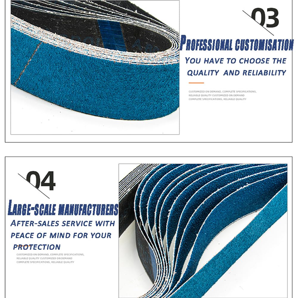 Nastri Abrasivi 50x2000mm - 10 Pezzi Assortiti (Granature 60/80/120/240/400)