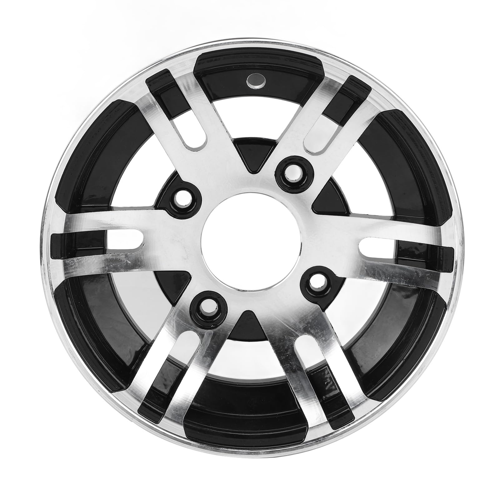 Qqmora Cerchione ATV 10 Pollici Cerchio Universale in Lega di Alluminio Ad Alta Resistenza per Carrello Go Kart Accessori per Fuoristrada Leggeri e Durevoli (Ruota Anteriore)