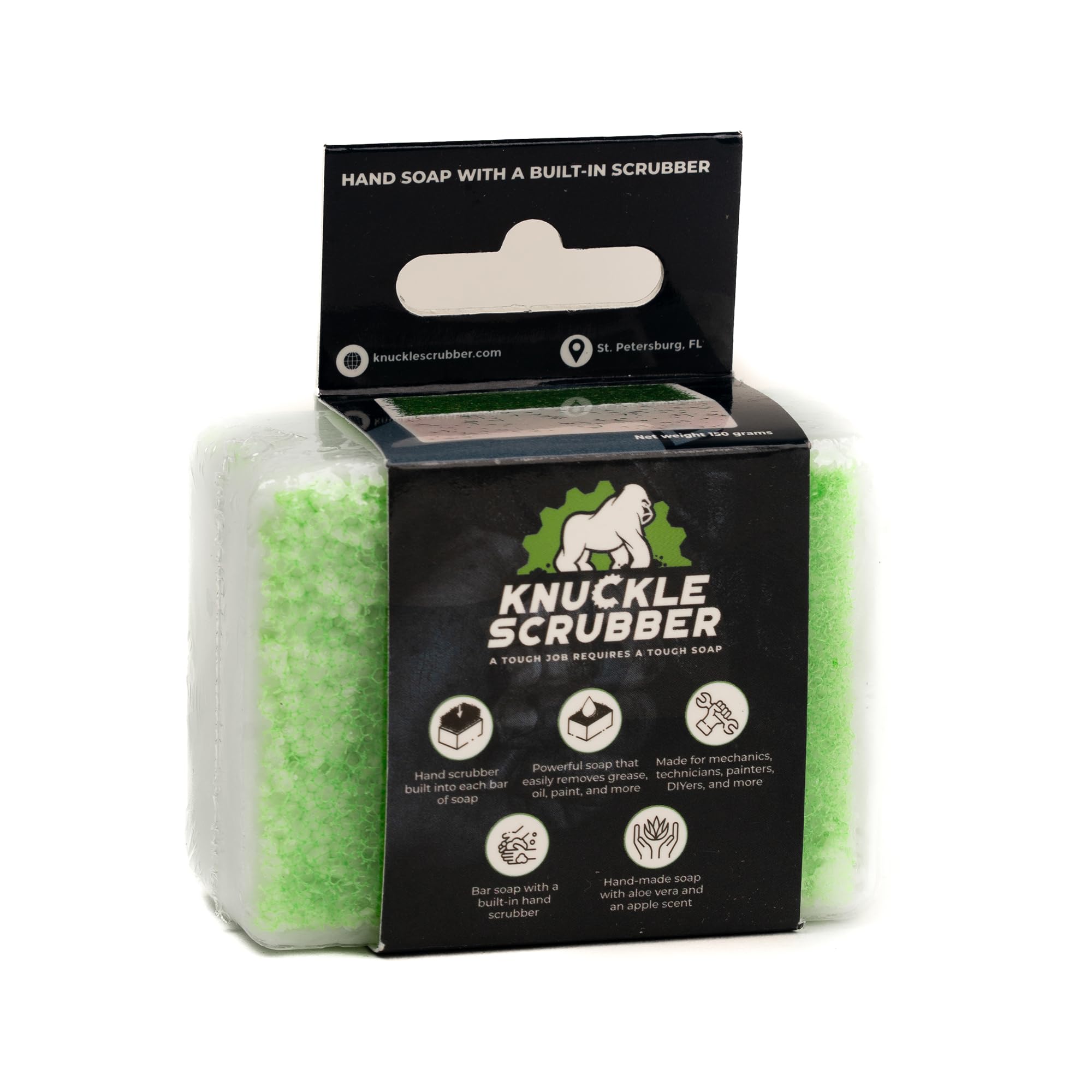 | Built-In Hand Scrubber Easily Cleans Grease, Oil, Paint & More. Heavy Duty Hand Cleaner for Auto Mechanics & Industrial Work | All Natural, Moisturizing w/Aloe Vera (Veteran Owned)