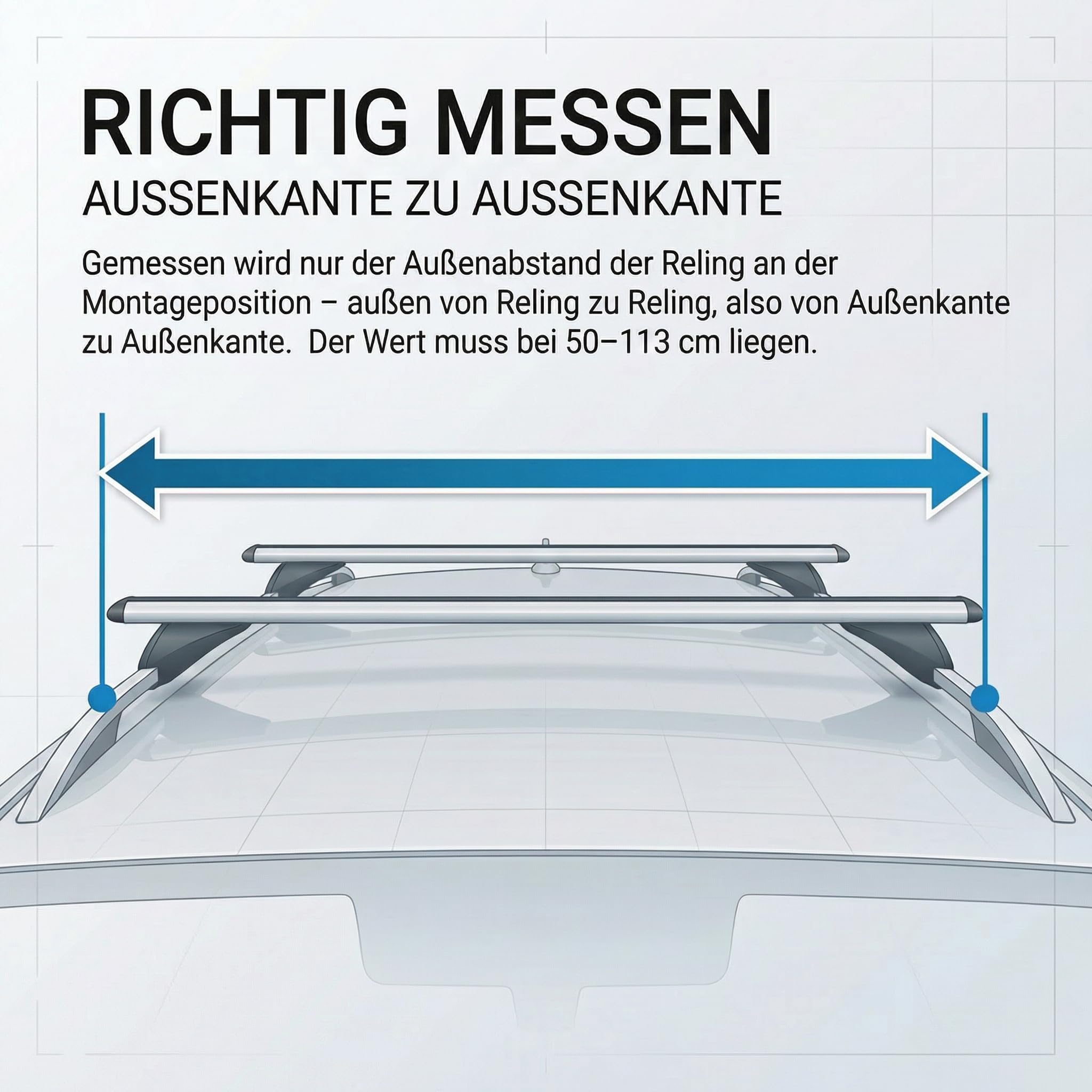 Dachgepäckträger Auto VDP-R003 Dachträger universal 120cm Aluminium 90kg Relingträger Auto Dachträger für bündige Dachschienen Silber