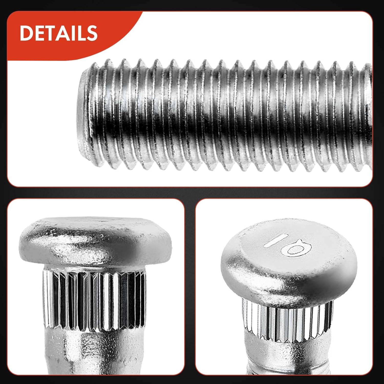 A-Premium 5Pcs M12-1.50 Wheel Studs Compatible with Honda CR-V, Civic, Accord, Pilot, Odyssey, HR-V, Crosstour & Acura RDX, TLX, TSX, TL, RL, NSX, CL, Legend & Isuzu Oasis