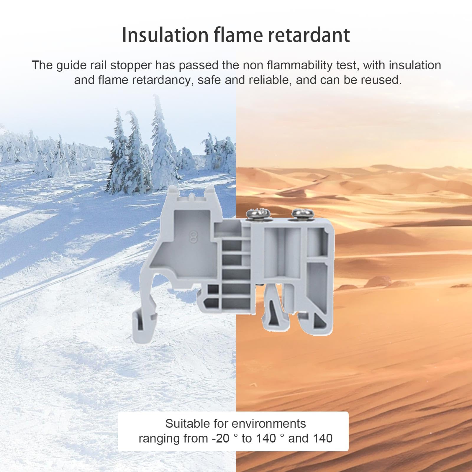 20 Pezzi Blocchi Terminali DIN A Vite Fissa - Isolanti Ignifughi Per Guida DIN - Foto 9