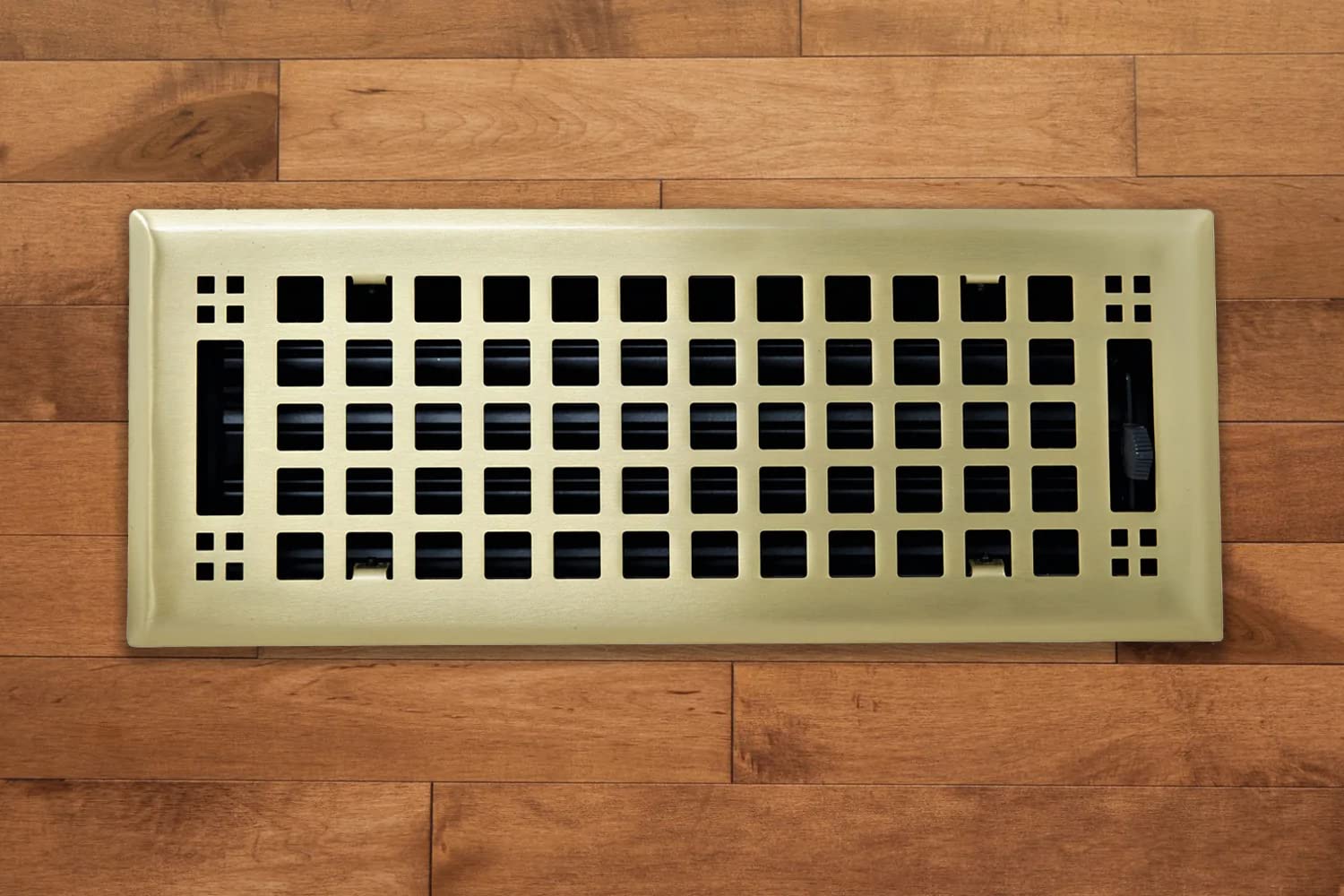 Madelyn Carter Contemporary Artisan Style Vent Cover in Brushed Brass