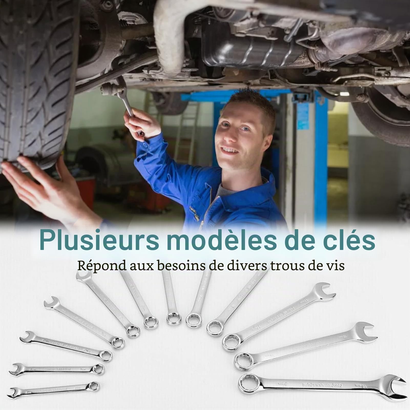Coffret de clés à douille Victoam | 216 pièces | Ensemble d'outils en vanadium et embouts incl. adaptateur d'embouts pour tournevis à batterie | Ensemble d'outils | Trousse de clés à cliquet