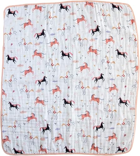 Miniatura 4 de Red Rovr Manta de muselina de algodón 100% orgánico para bebé, colcha de muselina multicapa, recién nacido y niño, suave, ligera, para guardería,