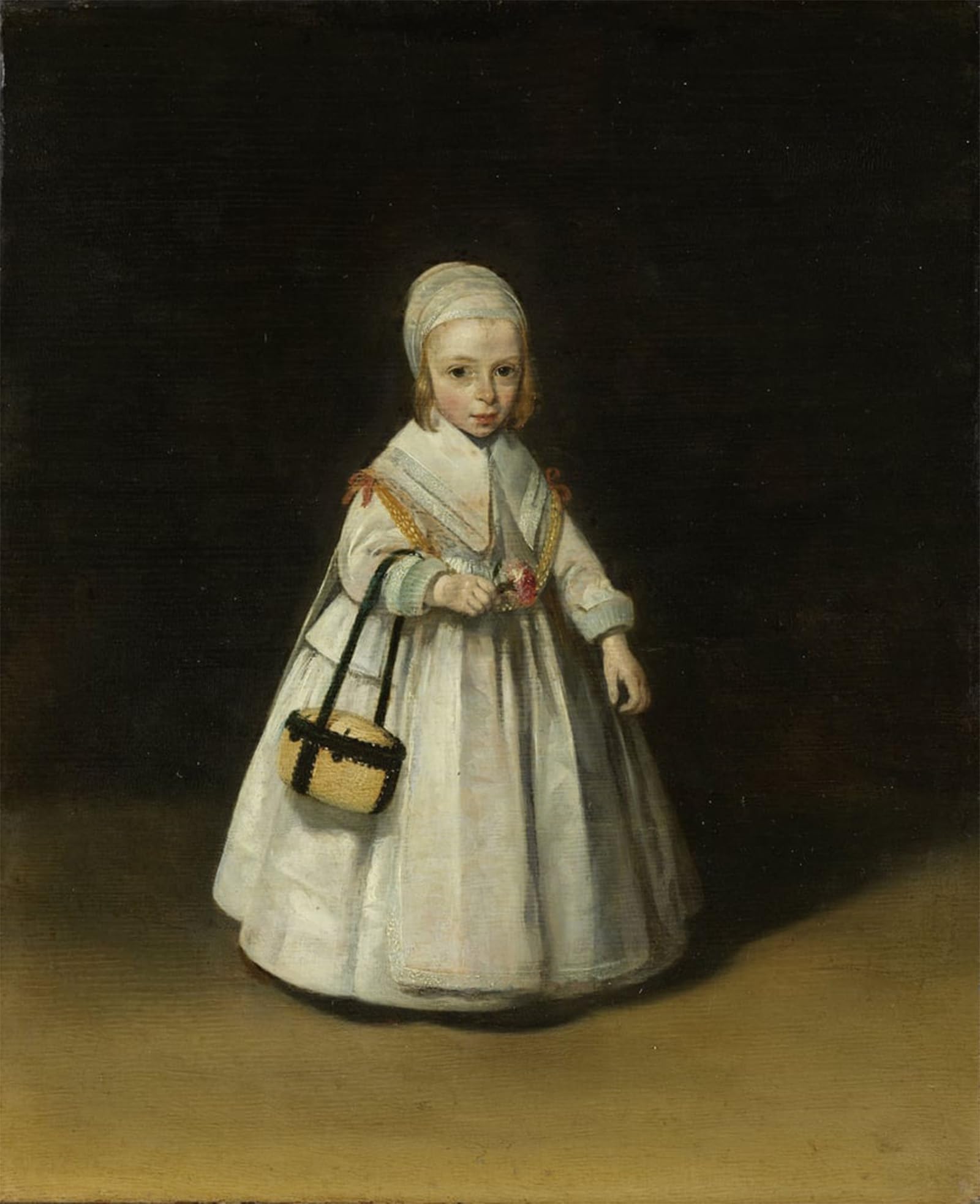 SERENDIPITP Vintage Picture Print on Canvas Wall Art Poster Portrait of Helena Van Der Schalcke by Gerard Ter Borch Artwork Print Poster for Wall Decor 60x90cm