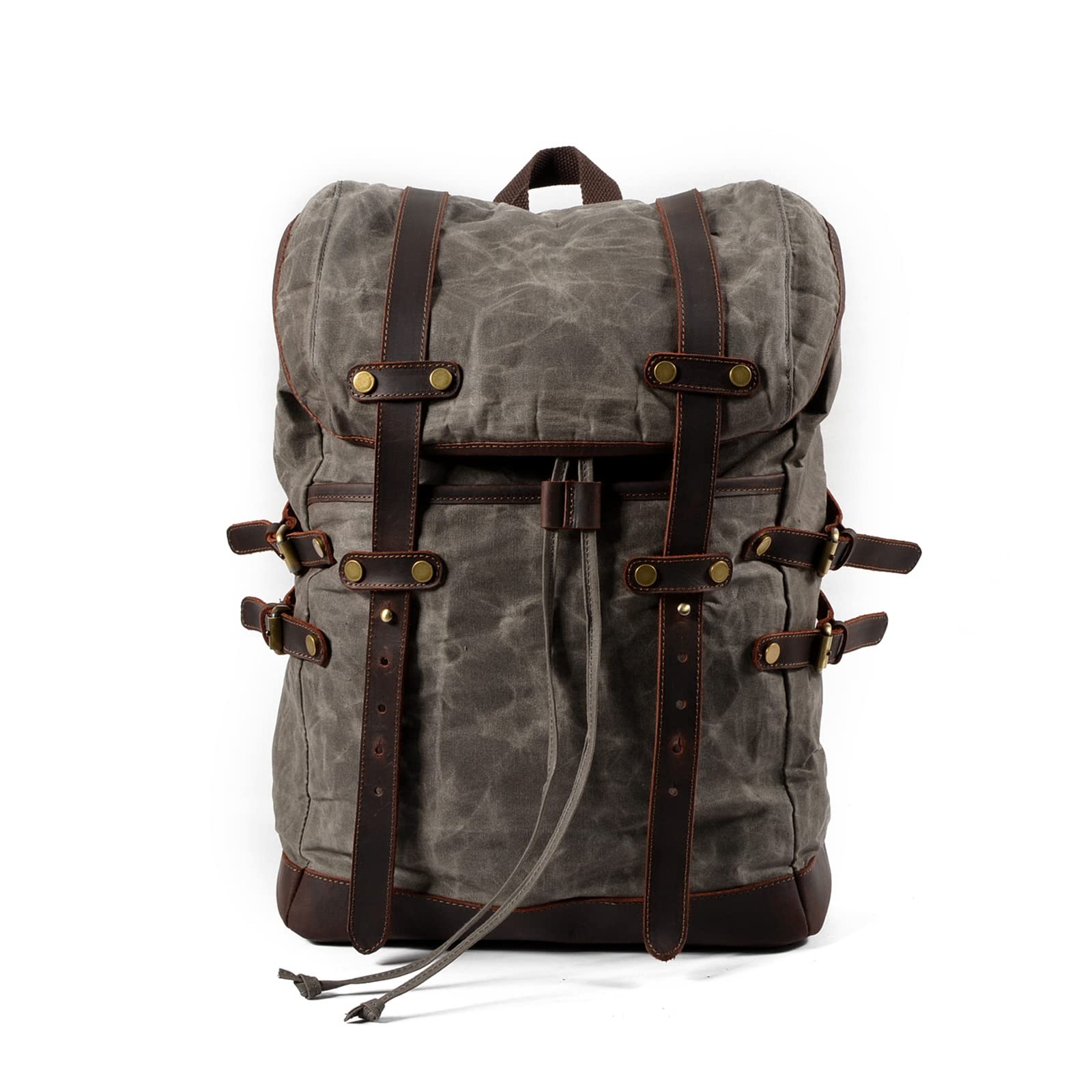 FANDARE Tela Zaino da Escursionismo Retrò Zaino Borsone da Viaggio Zaini Zainetto con coulisse Trekking Borsa a tracolla Cartella Borsone Campeggio Viaggio per Uomo Donna Zaini da hiking Backpack