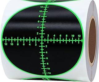 Hylabelest Splatter Target Stickers 3 inch Bullseye Adhesive Reactive Targets for Shooting with 76mm Fluorescent Green Impact Shooting Targets for BB Pellet Airsoft Guns