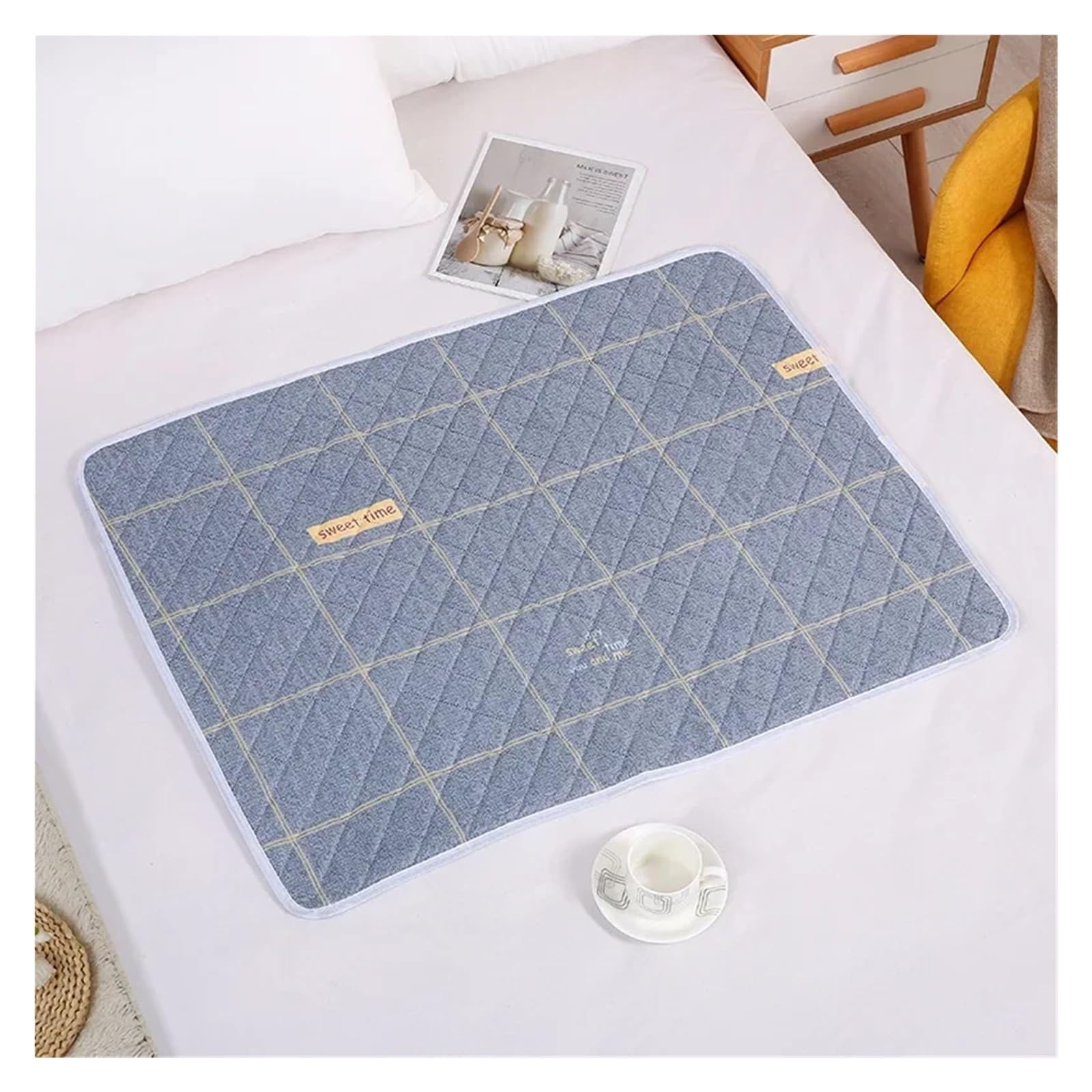 Compresa de algodón Puro, Lavable e Impermeable, for la menstruación, tamaño Grande, for Cama, for Todas Las Estaciones(200*230cm4)