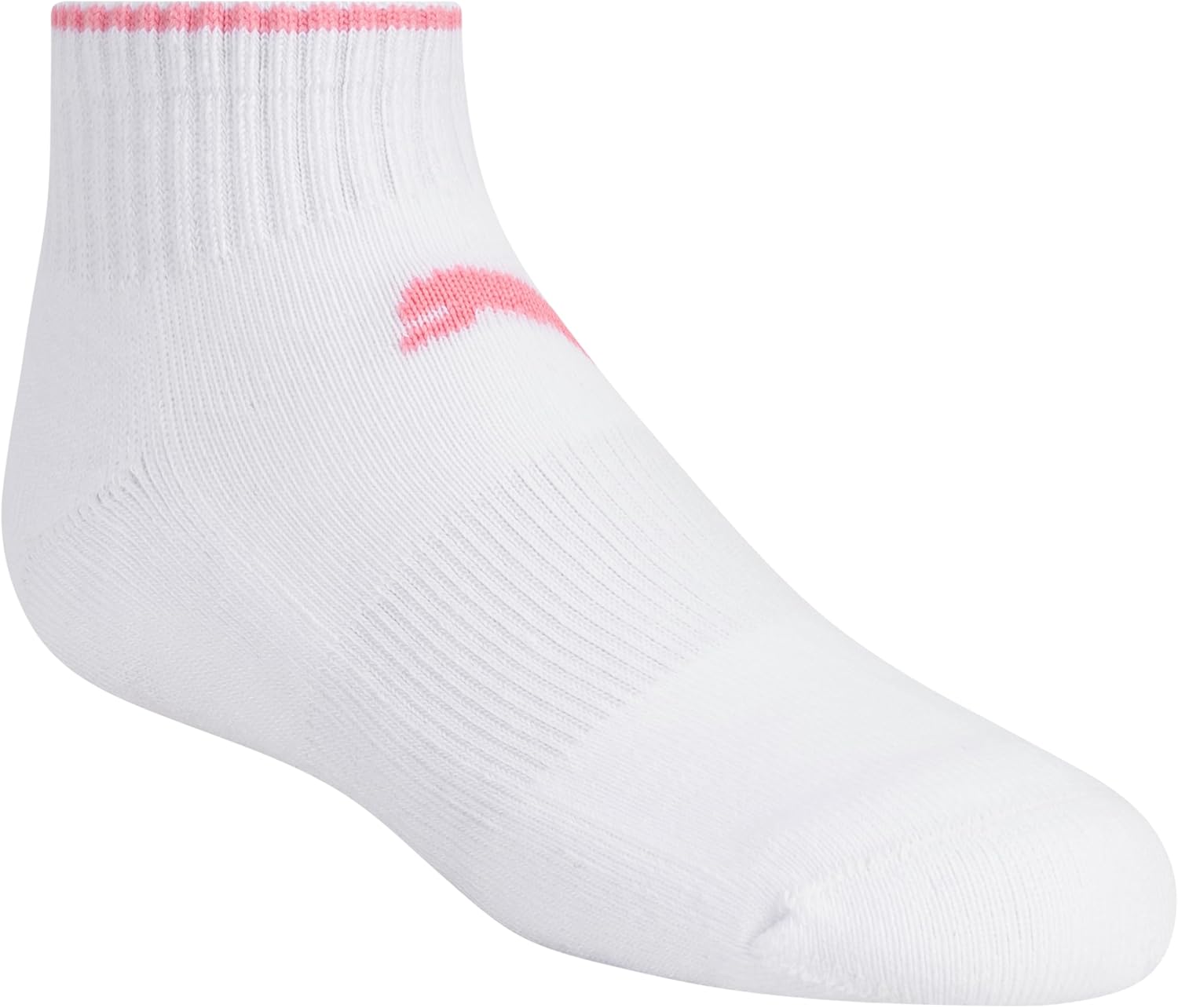 PUMA Girls' Quarter Crew Cushioned Arch Support Socks (8-Pack) - Image 2