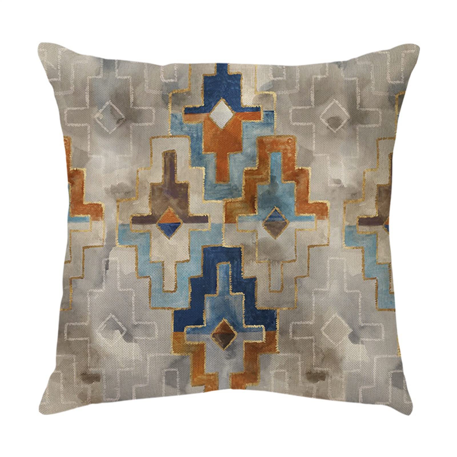 4 Piezas Funda de Almohada Lineas Geometricas Fundas de Cojín Terciopelo Sencillo y Decorativo para Sofá Camas Dormitorio Coche Lino Cojines Throw Pillow Covers 80x80cm/32x32 Inch