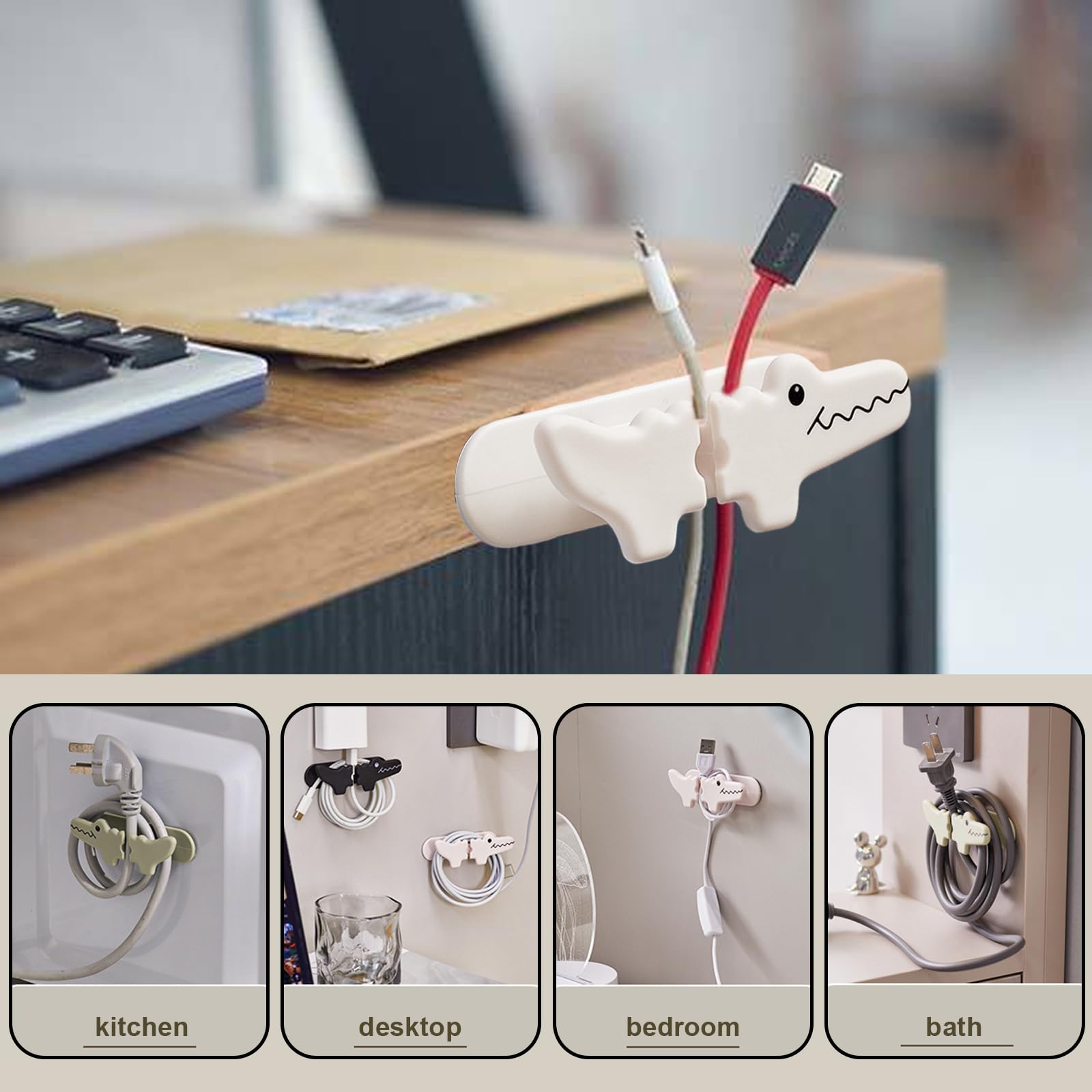 Organizador De Cables Autoadhesivo - Pack De 6 Clips Para Electrodomésticos De Cocina
