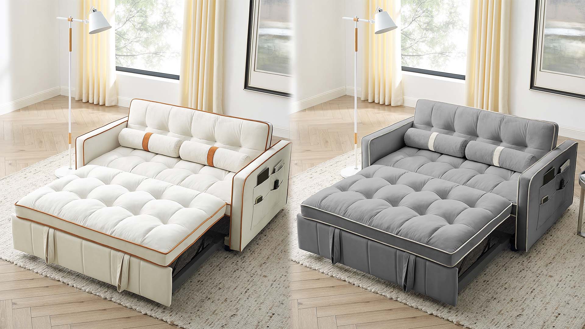 Design Sofa Bed ソファベッド Amazon.com: 3 in 1 Sleeper Sofa Couch Bed, Small Tufted Velvet