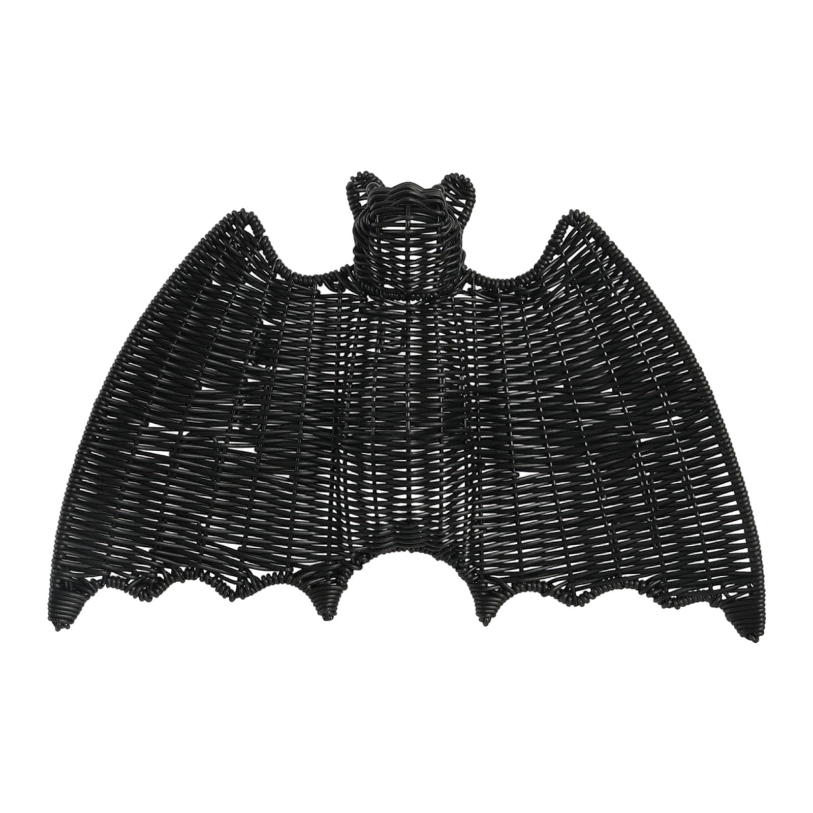 Lerpwige Realistic Woven Bat Decors For Scary Season Iron Construction Easy Setups Holiday Hanging Display Handwoven Iron Bat Halloween Decoration