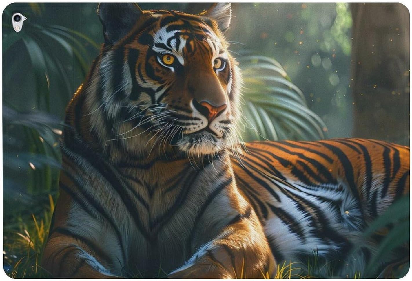 Tiger Printed Case Trifold Stand Protective Cover Compatible with ipad Pro/2016 ipad Pro (9.7in)