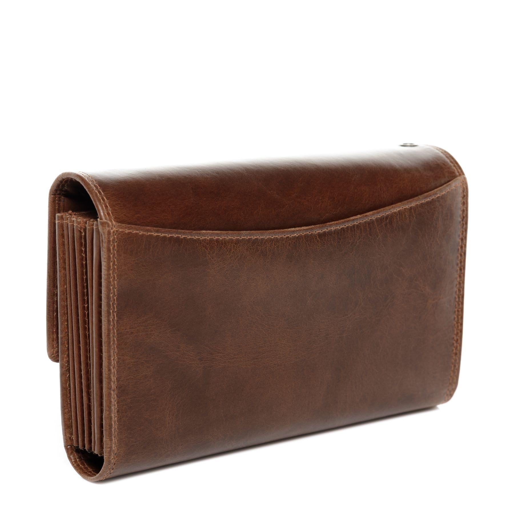 SID & VAIN Cartera de camarero de piel auténtica, monedero y funda para camarero Aberdeen Combi, compartimentos para camarero, monedero de piel para hombre y mujer, color marrón hecho a mano, marrón