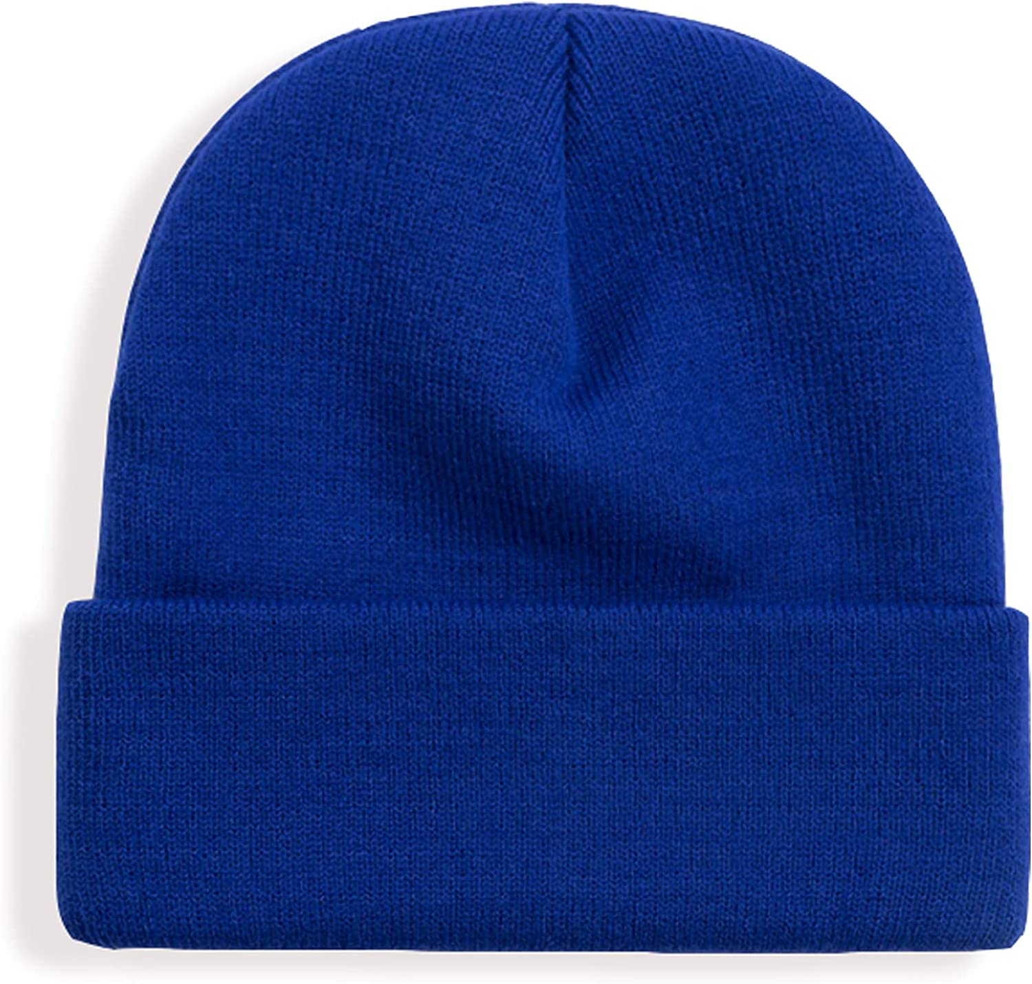 Unisex Winter Cuff Beanie Hat | Plain Color Warm Knitted Ski Skull Cap for Men & Women-image-12