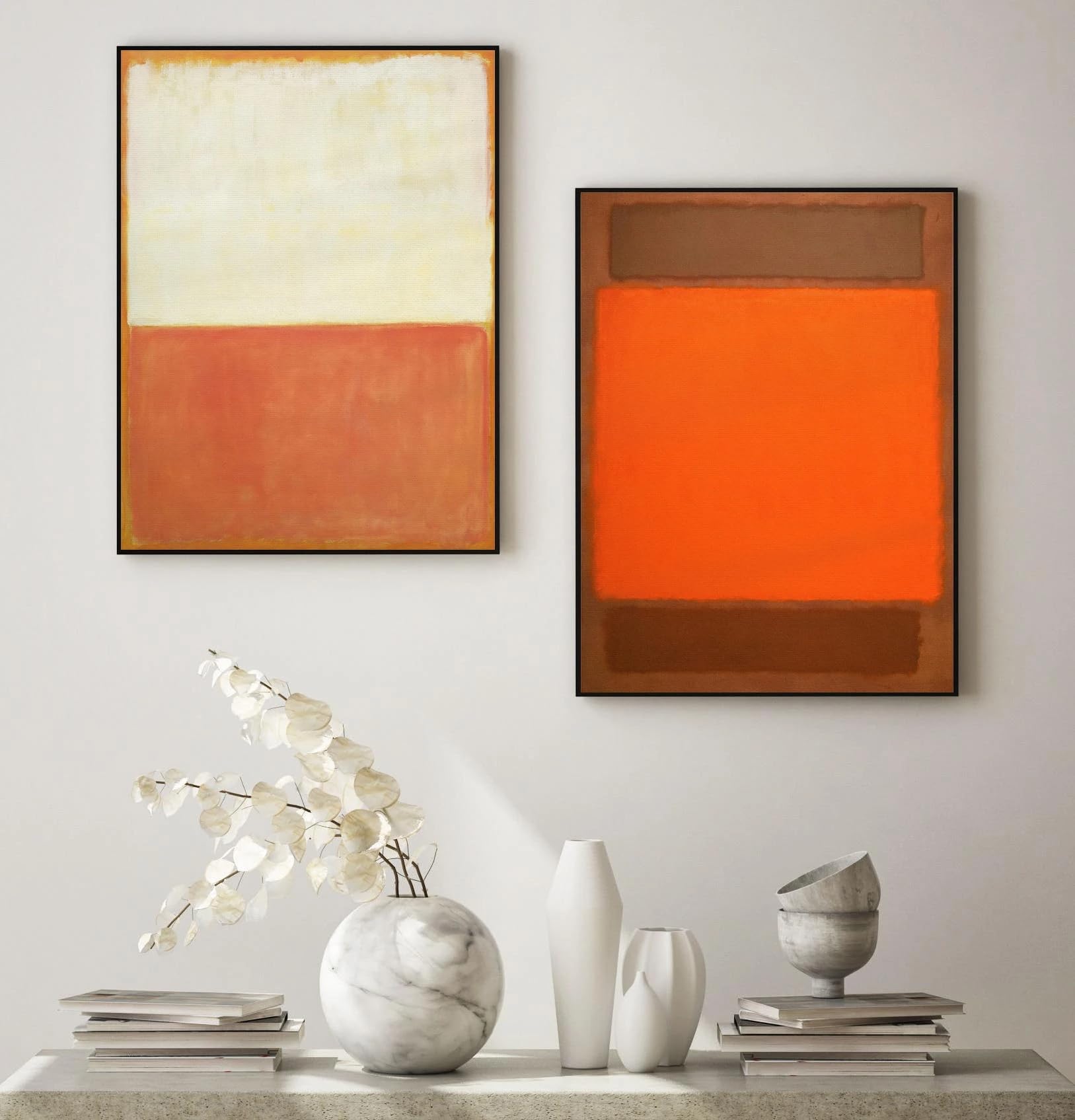 LTjiajuypd Canvas Prints Poster Famous Mark Rothko Colorful Gradient Abstract Posters Wall Art Picture Office Home Decoration(60x90cm-2pcs)