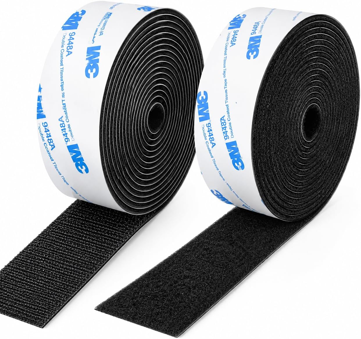 Heavy Duty Hook and Loop Tape 2M x 25mm โ Extra Strong Self Adhesive Fastener Tape, Industrial Strength Sticky Back Mounting Tape for Wall Hanging, Cable Management, Home, Office, DIY & Crafts