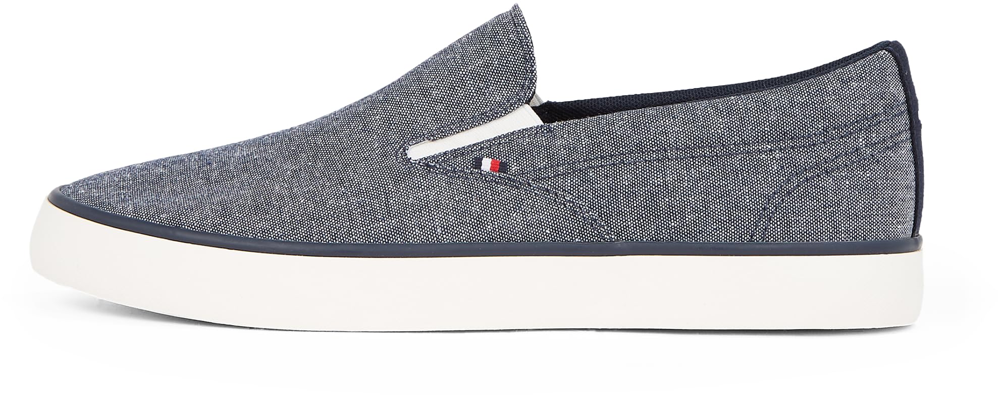 Tommy Hilfiger Men’s Slip-On Vulcanised Trainers, Blue (Desert Sky), 6.5
