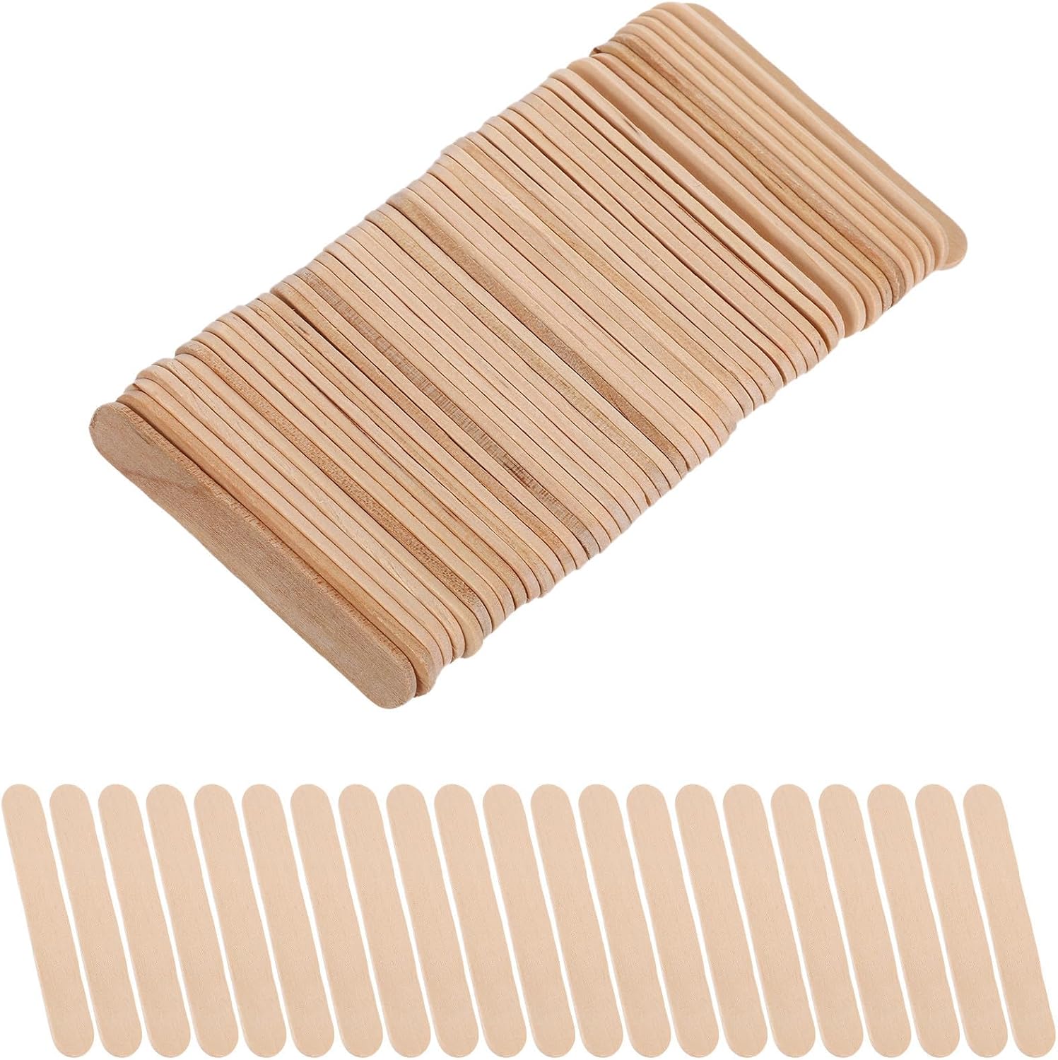 600pcs 600pcs Wooden Ice Treat Craft Sticks, Mini Wood Art Supplies