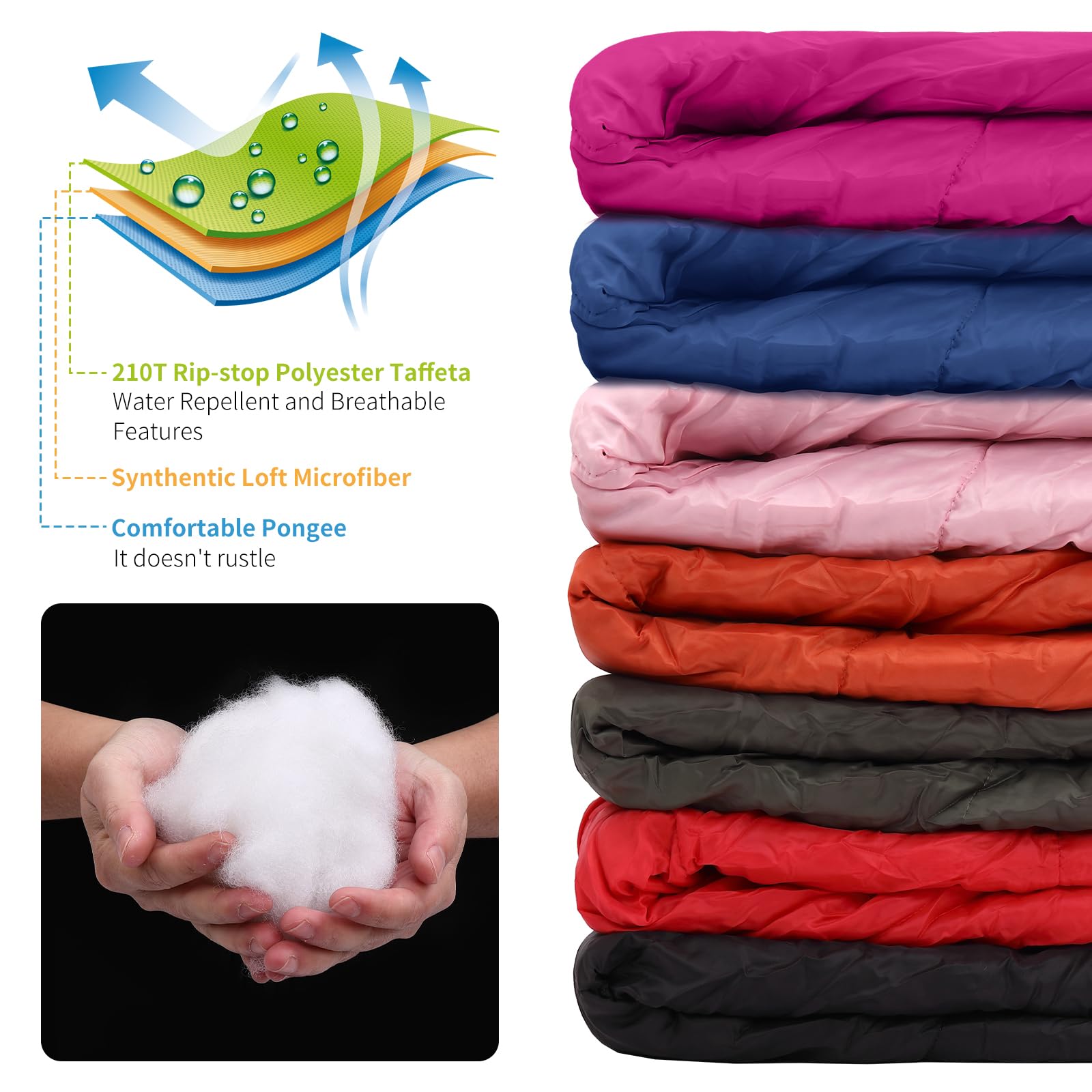 Sacco A Pelo Invernale JAICOM - Ultraleggero E Impermeabile Per Campeggio - Foto 9