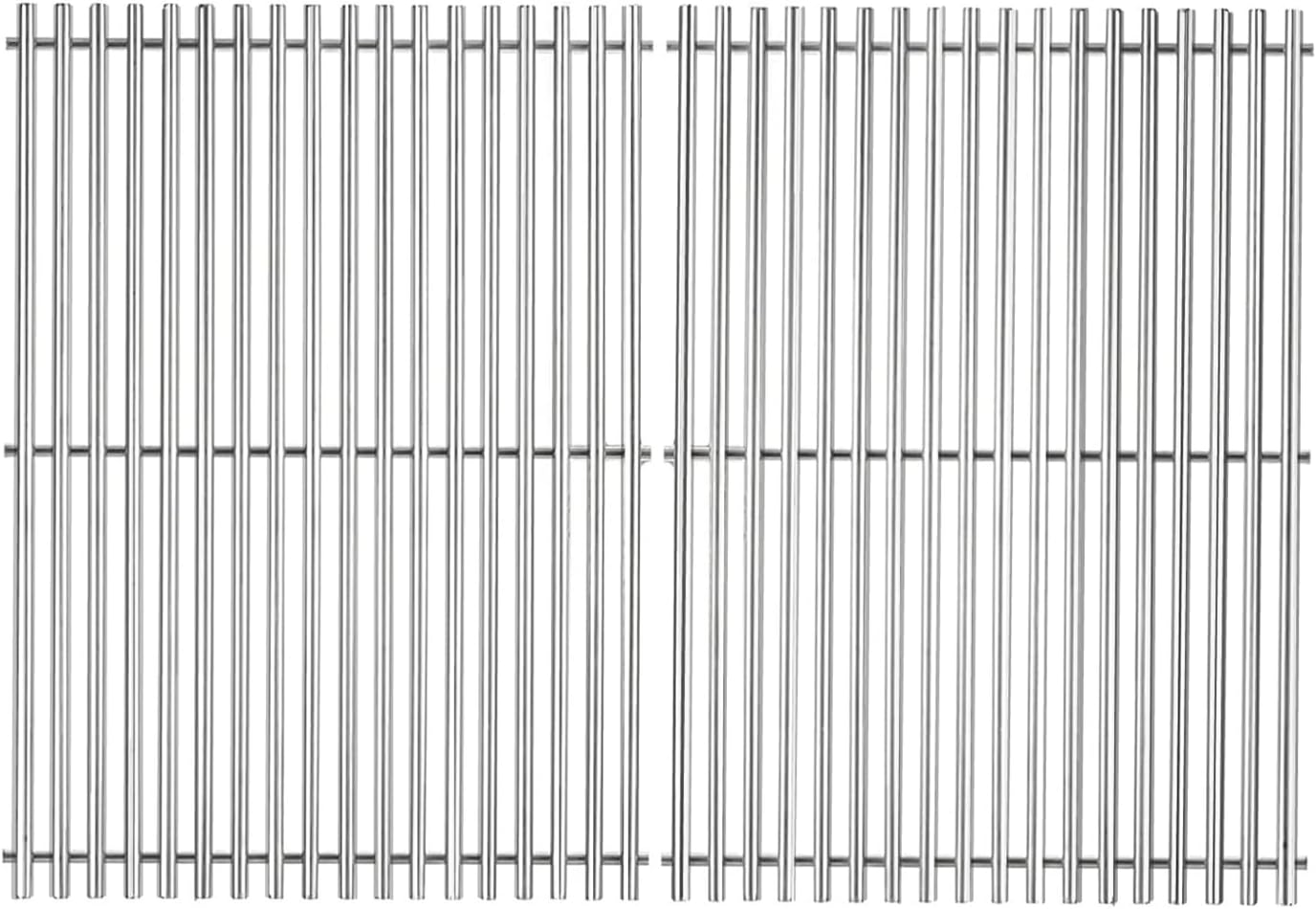 Gas Grill Grates Replacement for Weber 7528/7524 Parts, 19.5x12.9, Stainless Steel - 2 Packs, Cooking Grate Compatible with Genesis E310 E320 E330 S310 S320 S330