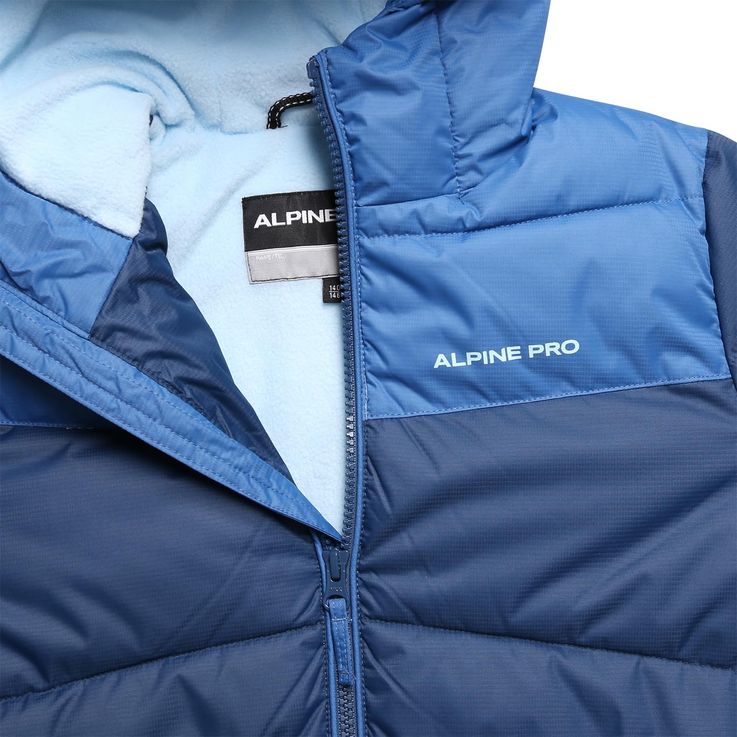 Alpine Pro Oliqa - Chaqueta de invierno para niño con capucha, chaqueta ligera de senderismo, estilo puffy, chaqueta funcional, chaqueta con elementos reflectantes, chaqueta impermeable y transpirable