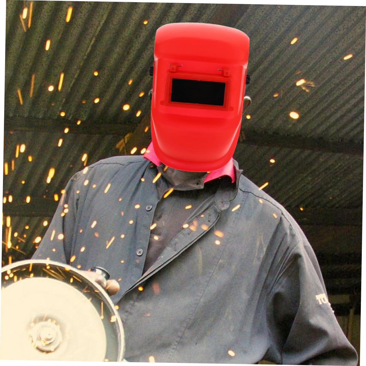 HOMSFOU 2pezzi Maschera Di Saldatura Protettiva Leggera Design Professionale Per Saldatori Protezione Completa Per Viso e Occhi Per Lavori Di Saldatura e