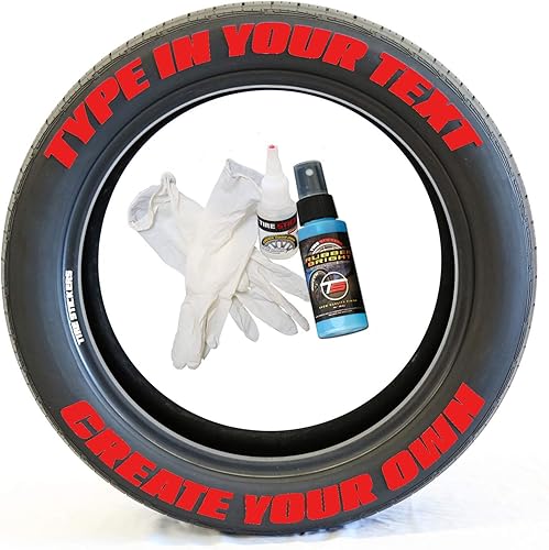 Miniatura 1 de Tire Stickers - Crea tu propio accesorio complementario de letras de neumáticos personalizado, hazlo tú mismofácilpegamento y limpiador de retoque
