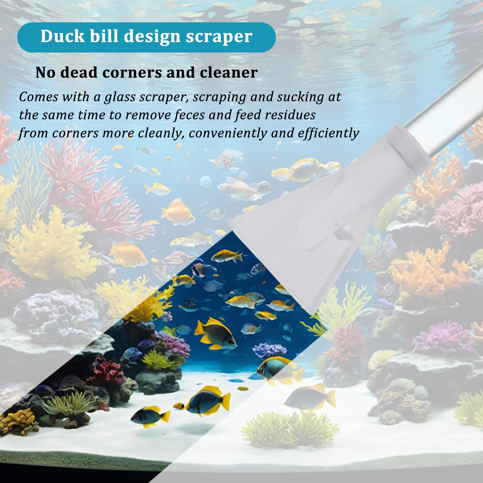 CONNECTION 7 Pezzi Aspiratore Acquario 2.2M Pompa Pulizia Acquario Sifone Acquario Cambio d'Acqua per Acquario Aspirarifiuti Acquario Pulitore Acquario per Pulizia della Sabbia Cambio dell'Acqua