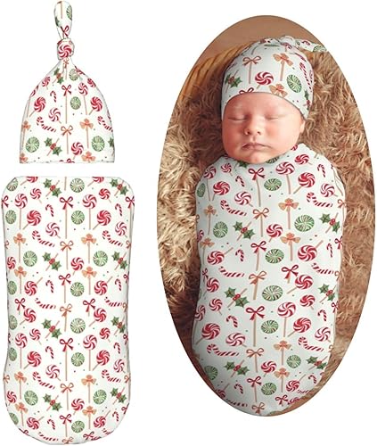 Basketball Hoop and Basketballs Newborn Swaddle Blankets Hat Sets Soft Baby Receiving Blanket Swaddle Sack for Baby Shower Infant Boy Girl Gift