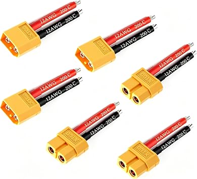 3 Pairs XT60 Plug Female and Male Connector,XT60 Connector Adapter
