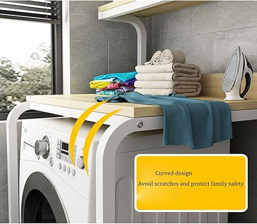 Miniatura 4 de NEOCHY Estantes de almacenamiento para baño marcos de almacenamiento para lavadora sin perforaciones adecuados para sobre el inodoro de acero de